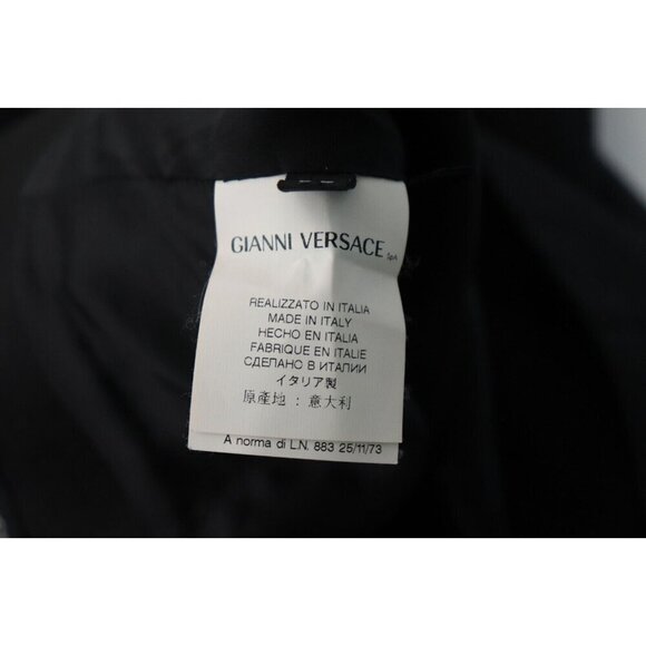 Gianni Versace Women's 44 Black Straight & Pencil Midi Skirt Back Zipper - Picture 12 of 14